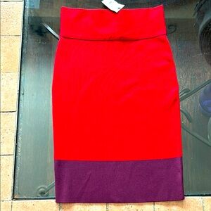 Express Red and Purple Women's Skirt